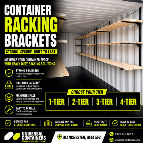 Container shelving brackets - shelving,